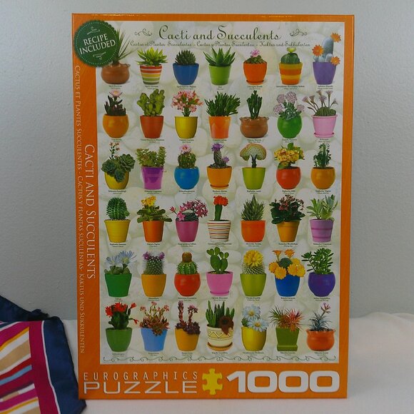 Eurographacs Cacti And Succulents 1000 Piece Jigsaw Puzzle - Picture 1 of 11